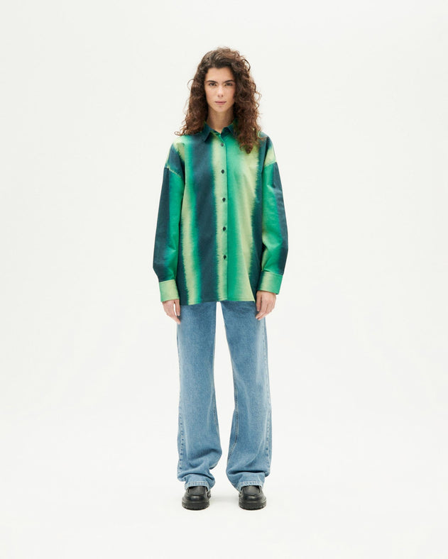 Juana Button-Up Shirt Green Water