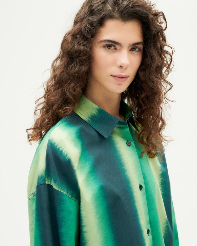 Juana Button-Up Shirt Green Water