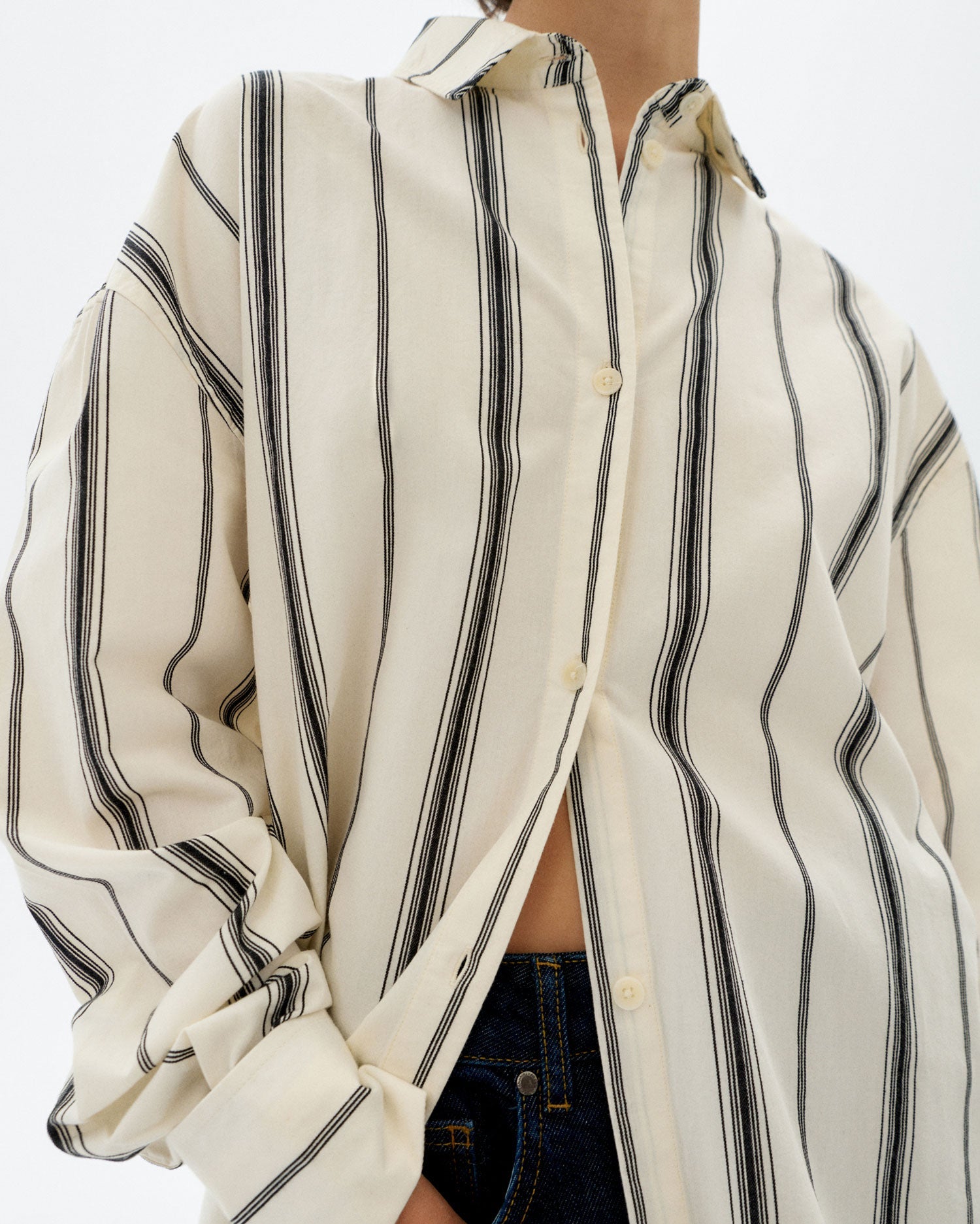 Juana Blouse Black Stripes White
