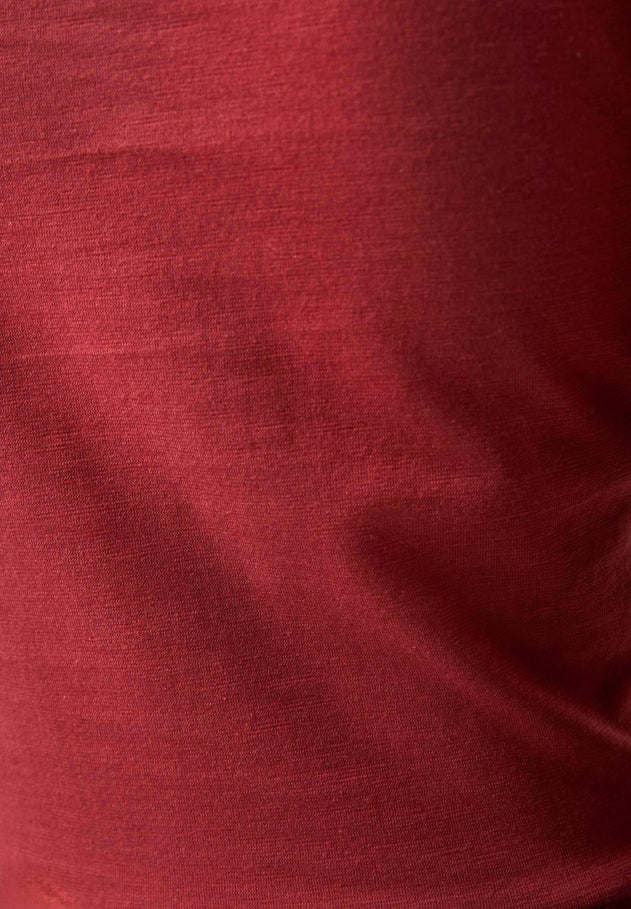 Long-Sleeved Organic Cotton Jersey Dress Merlot