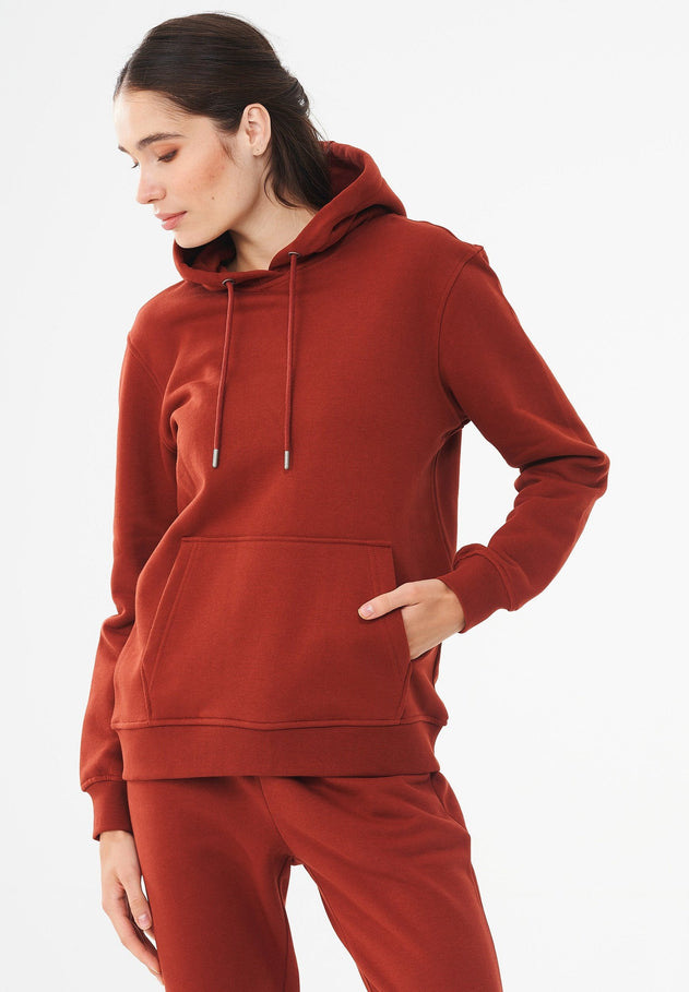 Women's Organic Cotton Hoodie With Kangaroo Pocket Ginger