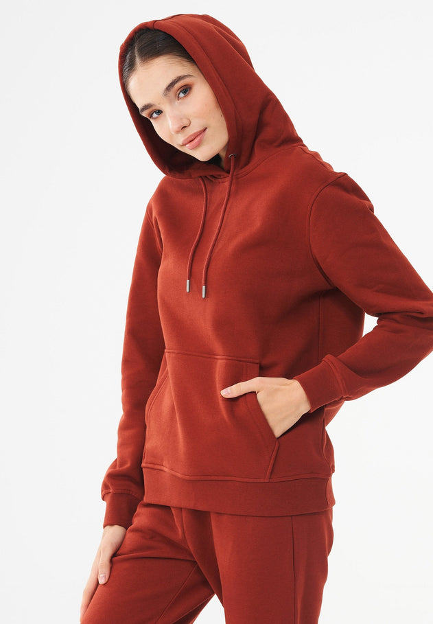 Women's Organic Cotton Hoodie With Kangaroo Pocket Ginger