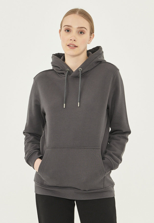 Women's Organic Cotton Hoodie With Kangaroo Pocket Asphalt