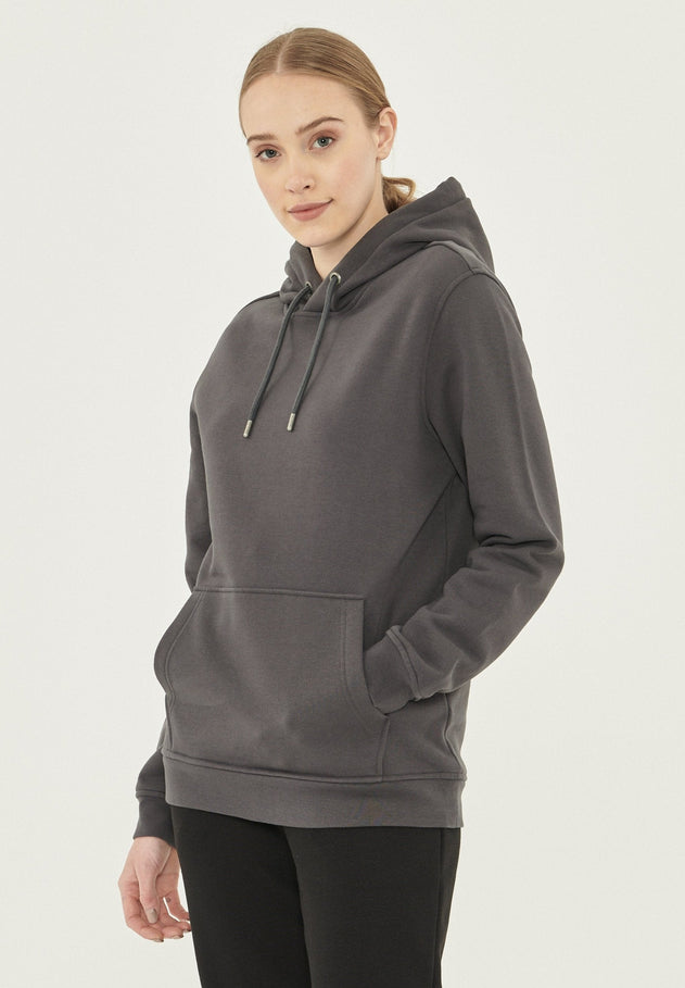 Women's Organic Cotton Hoodie With Kangaroo Pocket Asphalt