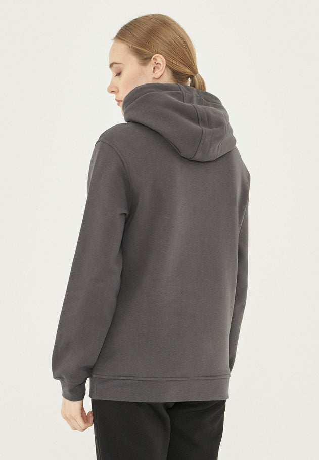 Women's Organic Cotton Hoodie With Kangaroo Pocket Asphalt