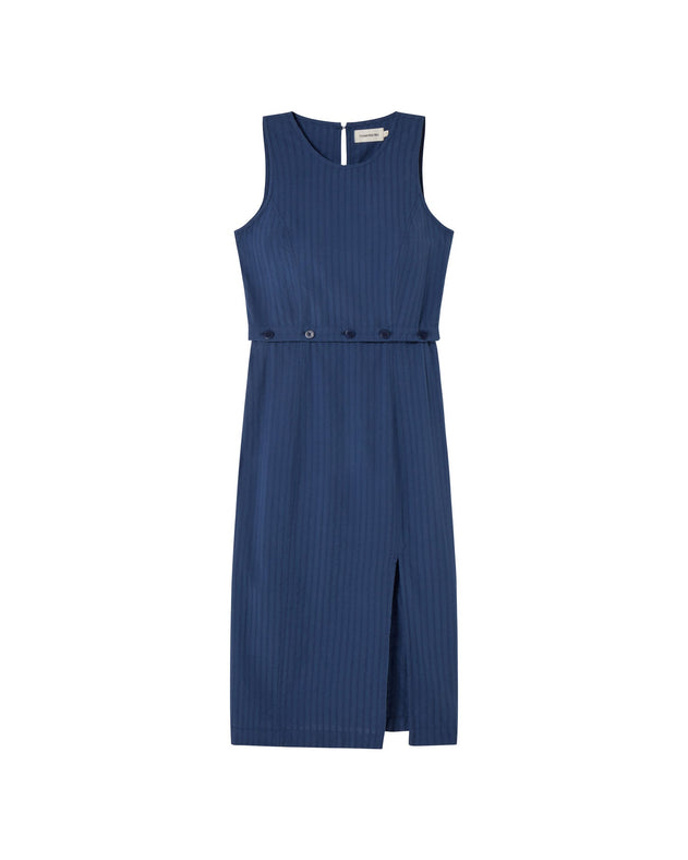 Wila Dress Seersucker Cobalt Blue
