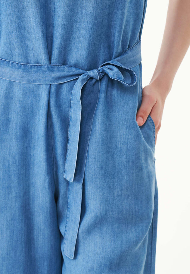 Lyocell Denim Jumpsuit Light Blue