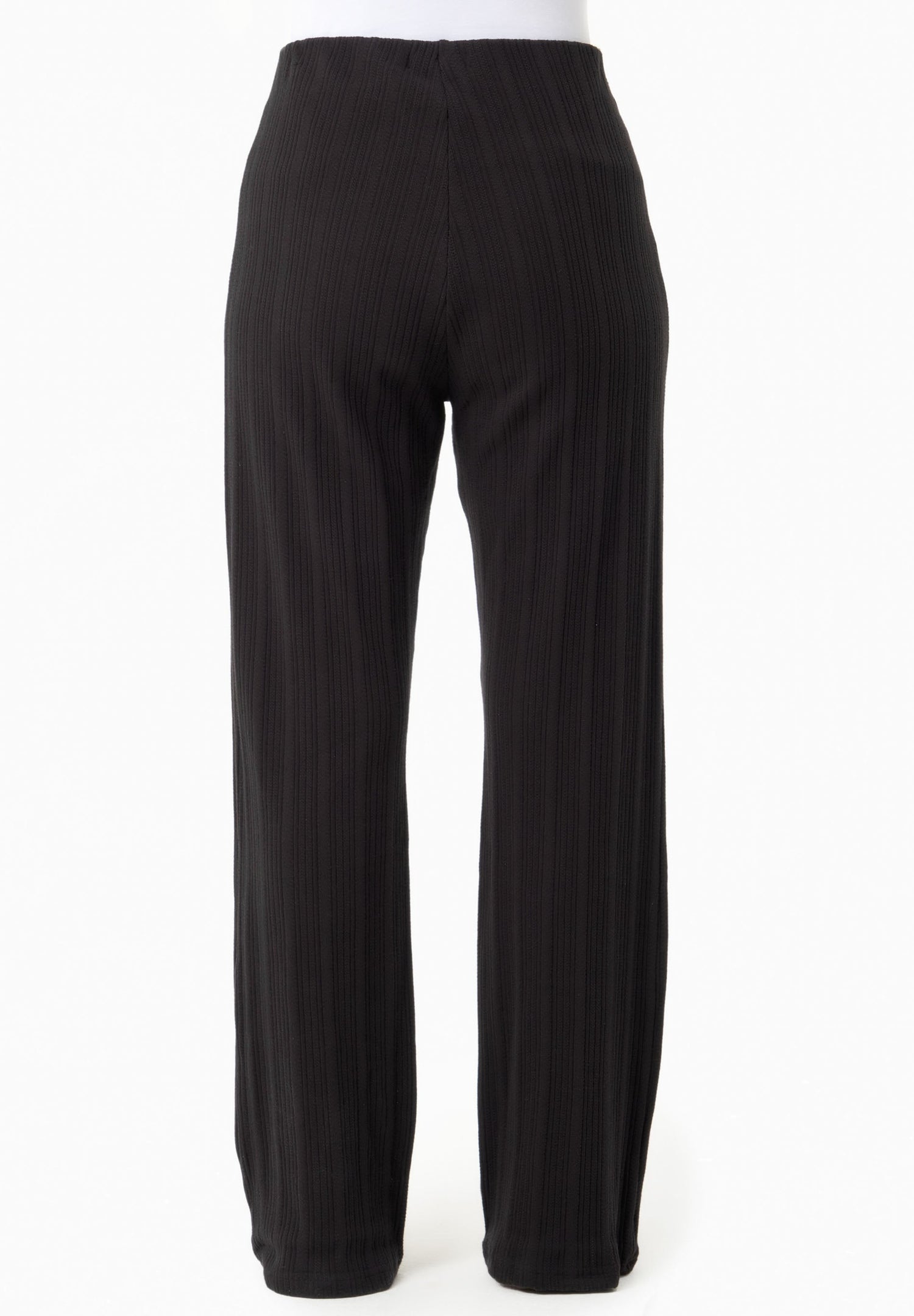 Jacquard Rib Pants Black