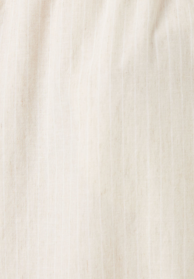 Striped Long Tiered Skirt Natural/Off White