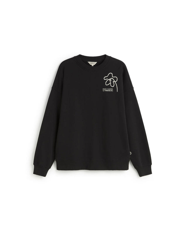 Jimena Oversize Sweatshirt Hand Embroidered flower