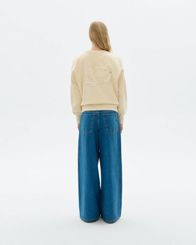 Jodie Hand Embroidered Bird Sweatshirt