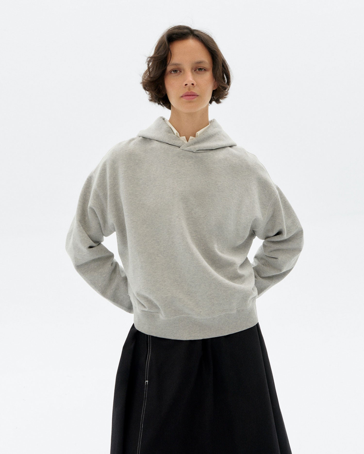 Valeria Hoodie Grey Retro Pink Sun