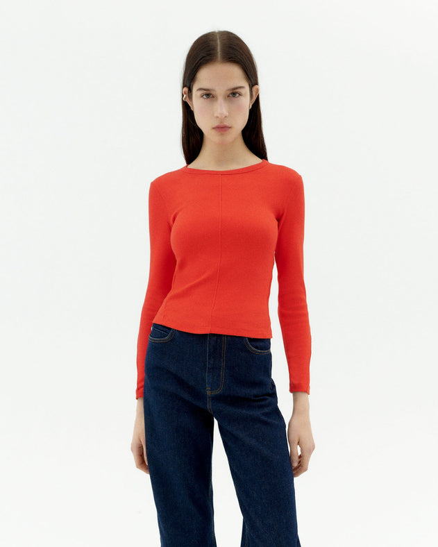 Susan Longsleeve Top Fiery Red