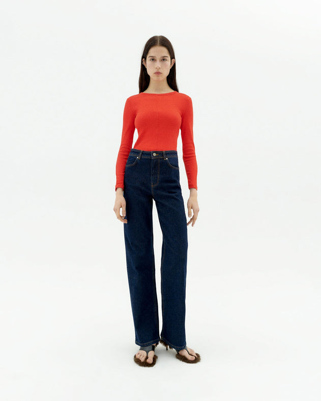 Susan Longsleeve Top Fiery Red