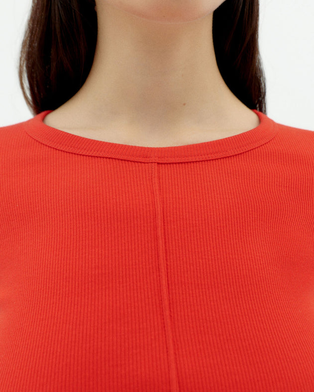 Susan Longsleeve Top Fiery Red