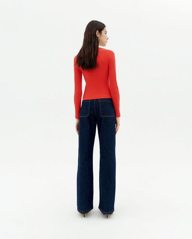 Susan Longsleeve Top Fiery Red
