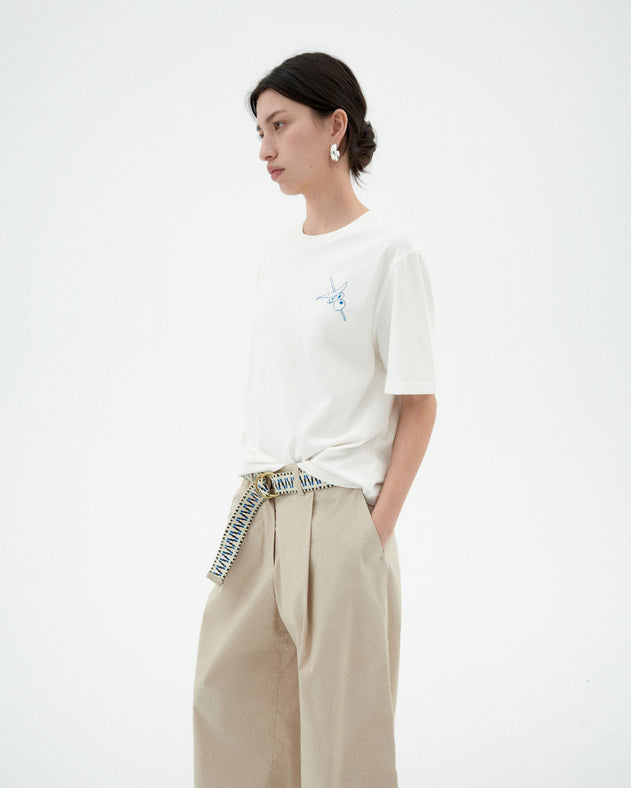 Lucia T-Shirt Tablecloth White