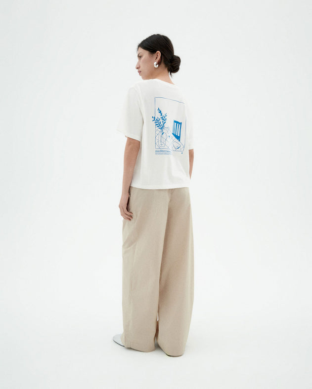 Lucia T-Shirt Tablecloth White