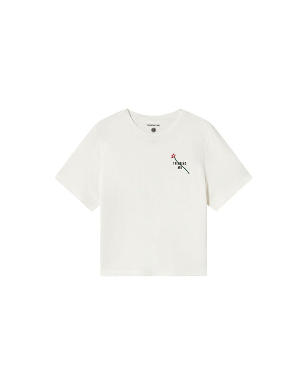 Lucia T-Shirt Embroidered Flor TM White
