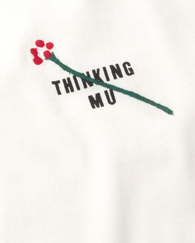 Lucia T-Shirt Embroidered Flor TM White