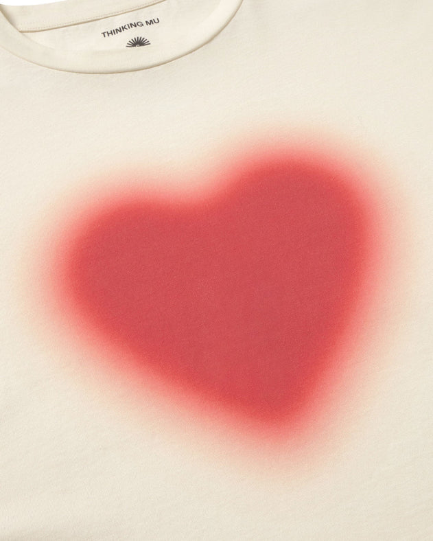 Emily Long Sleeve T-Shirt Blurry Heart White