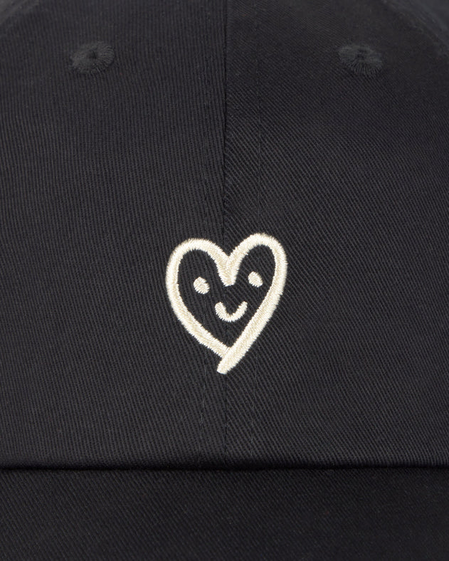 Cute Heart Cap Black