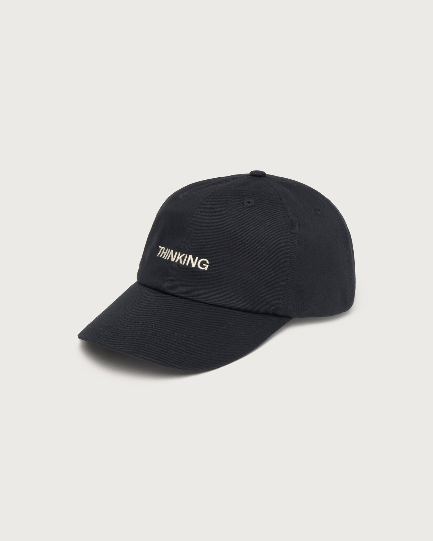 Chris Cap Embroidered Thinking Black