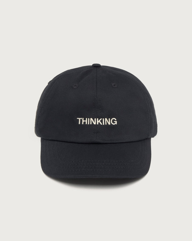 Chris Cap Embroidered Thinking Black