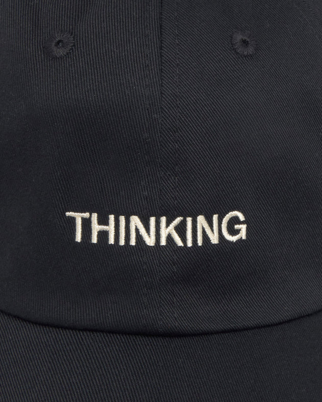 Chris Cap Embroidered Thinking Black