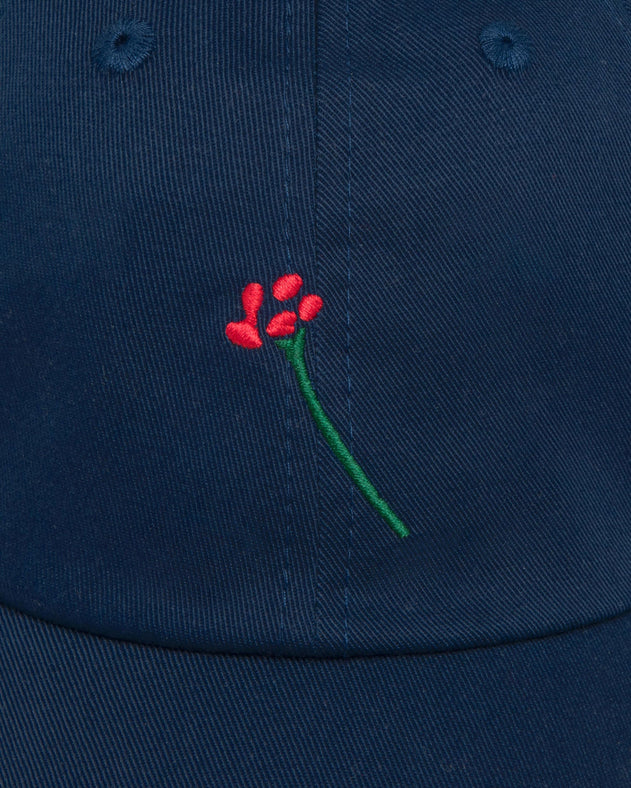 Chris Cap Embroidered Flower TM Blue