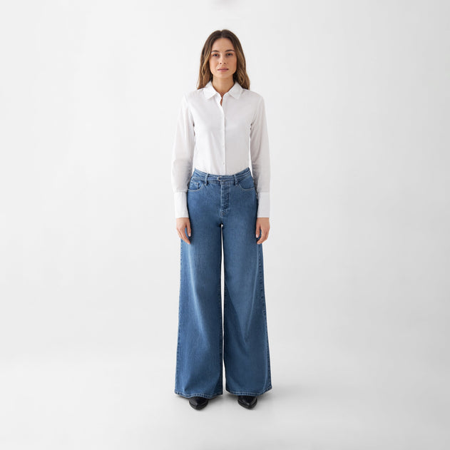 Blaze High Waist Jeans Medium Blue