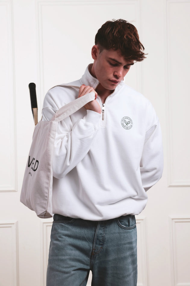 Runyon Sporting Club Quarter-Zip White