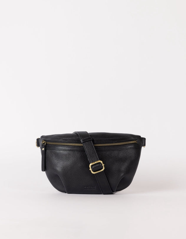 Milo Soft Grain Leather Bum Bag Black