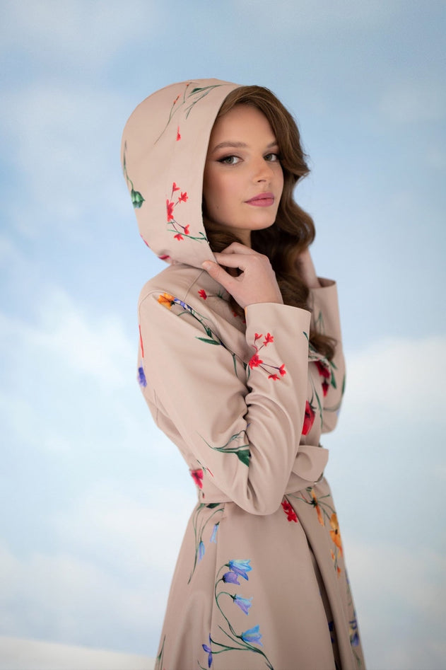 Spring Bloom Raincoat Beige