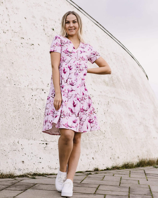 Layered Dress Ballet of Blossoms Pink