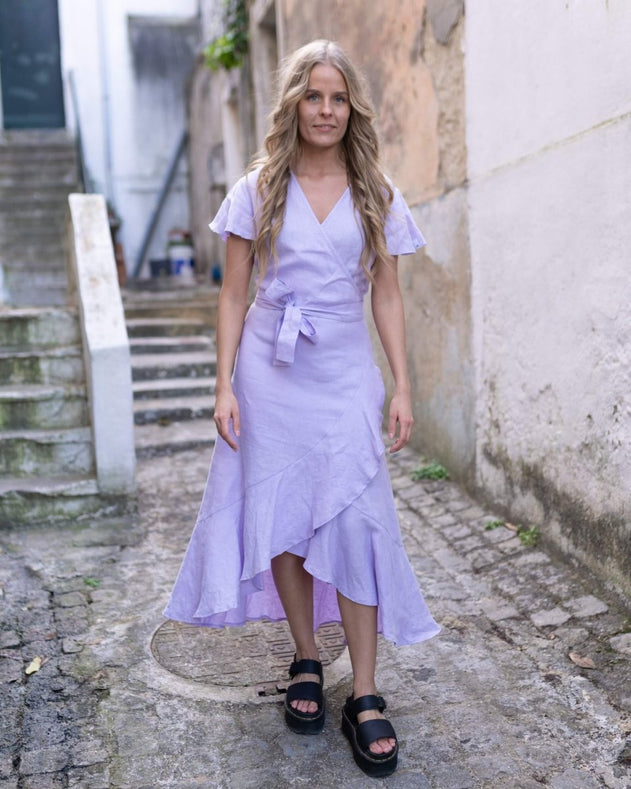 Annika Dress Lupine Purple - IVALO.COM