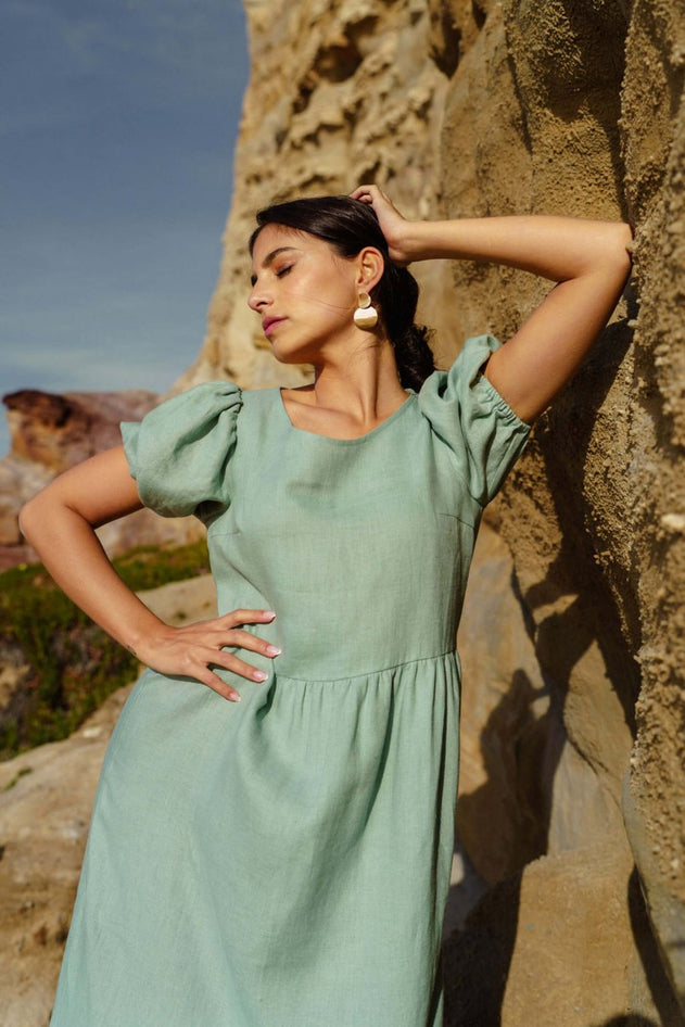 Astrid Dress Desert Sage - IVALO.COM