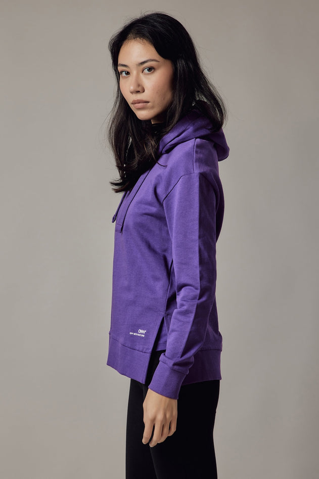 Women's Hoodie Sweatshirt With Side Slits