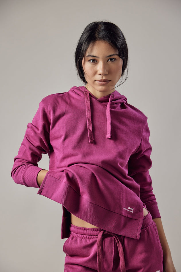Women's Hoodie Sweatshirt With Side Slits