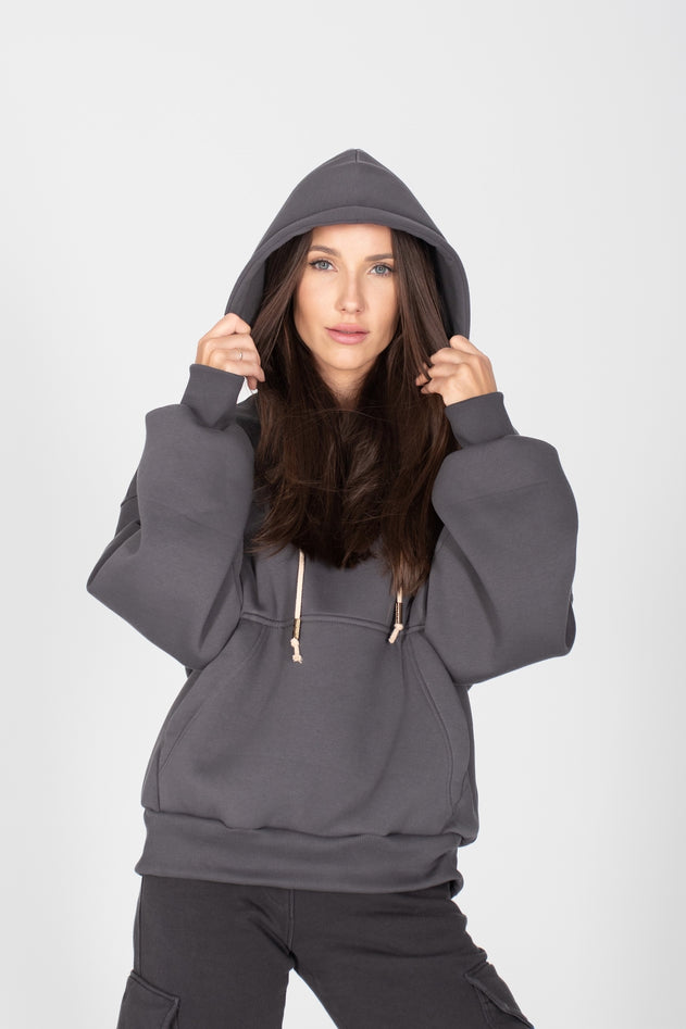 Kangaroo Pocket Hoodie Anthracite
