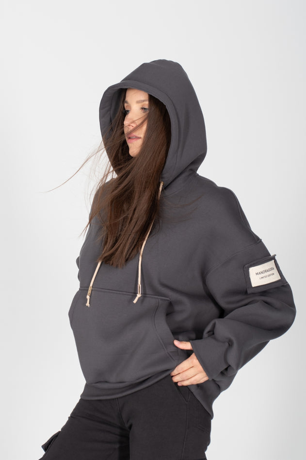 Kangaroo Pocket Hoodie Anthracite