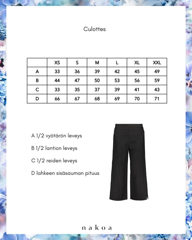 Culottes Linen Trousers Coconut Milk White