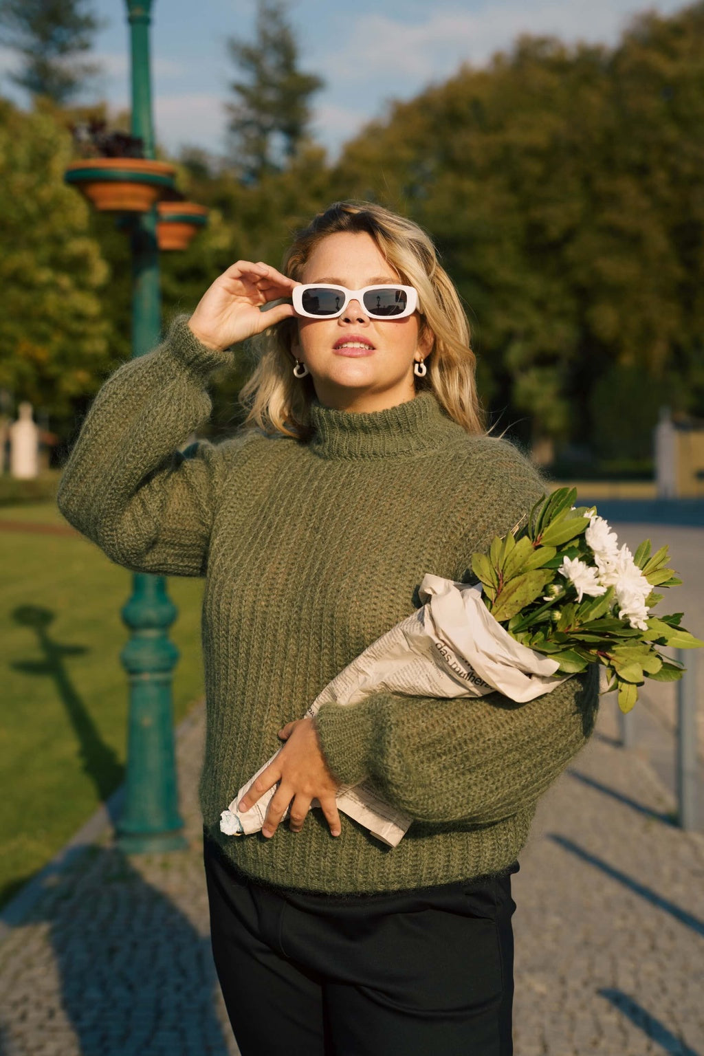 Robin Mohair Knit Olive Green