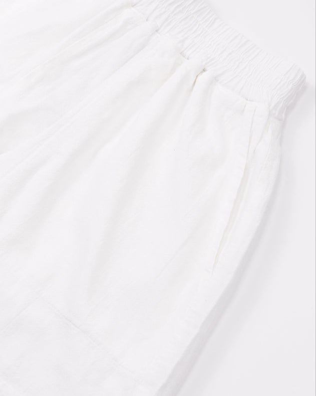 Calabasas Linen Shorts White