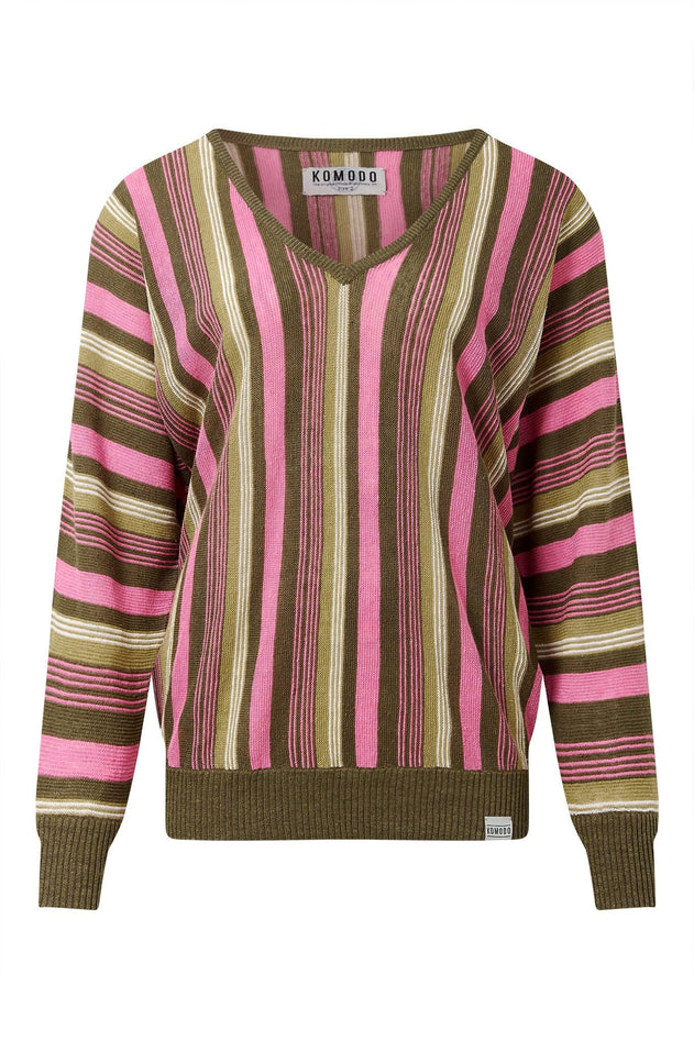 Clover Linen Jumper Stripe