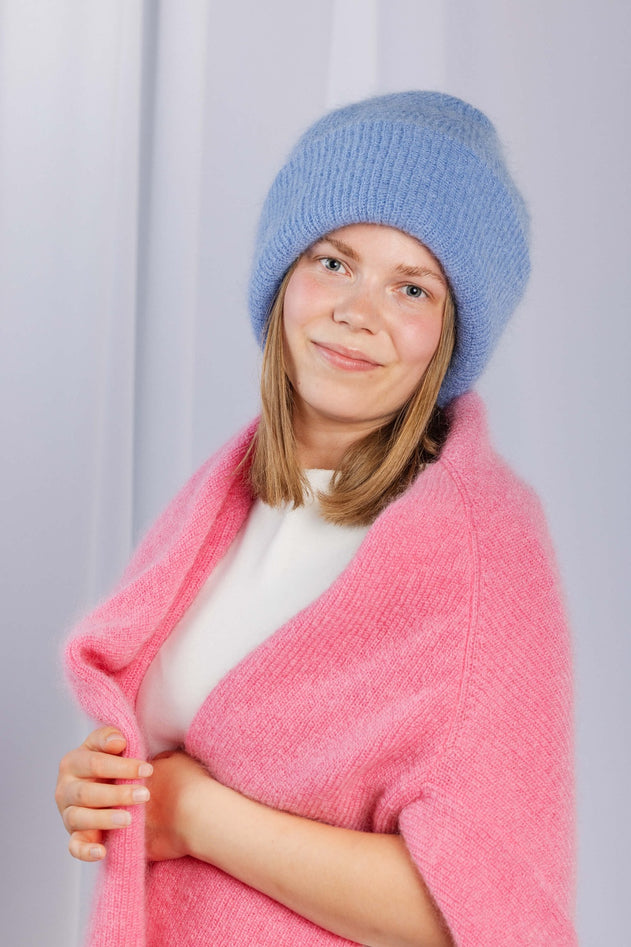 Pippa Mohair Beanie Celestial Blue