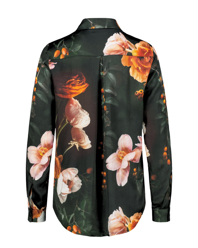 Chloe Button-Up Shirt Coppe Flower