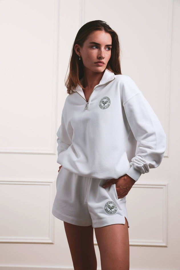 Runyon Sporting Club Quarter-Zip White