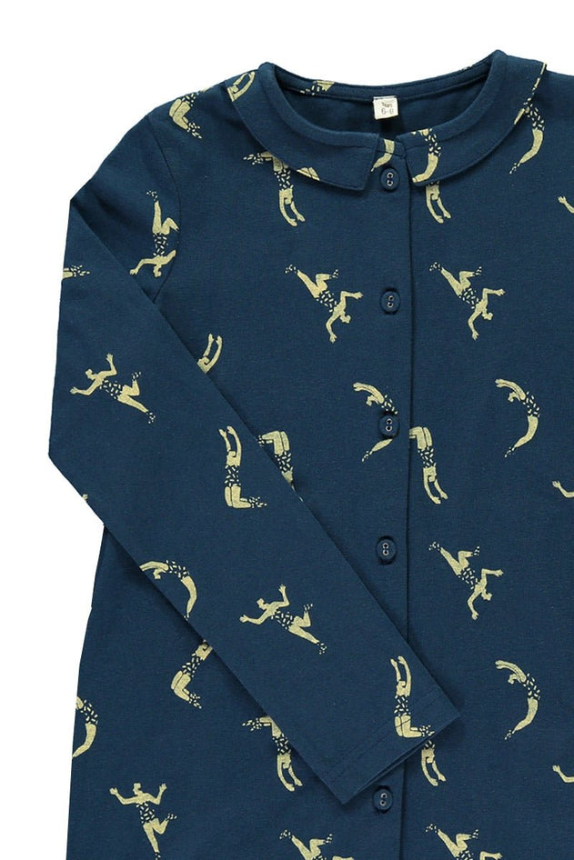Kids' Shirt Dress Navy Blue