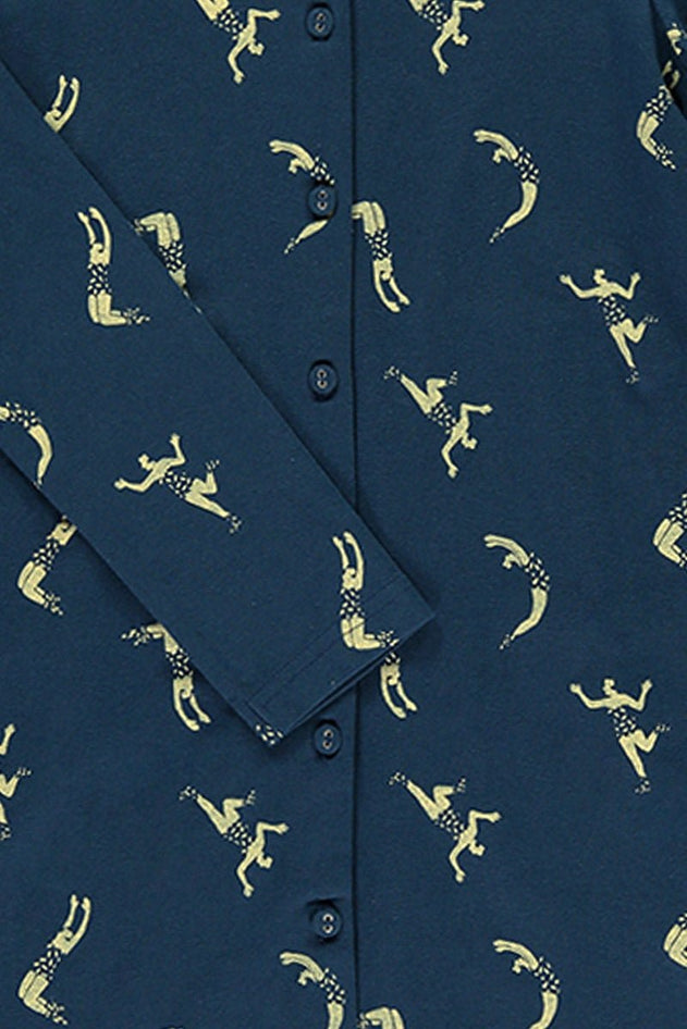 Kids' Shirt Dress Navy Blue